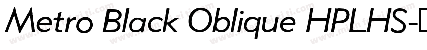 Metro Black Oblique HPLHS字体转换